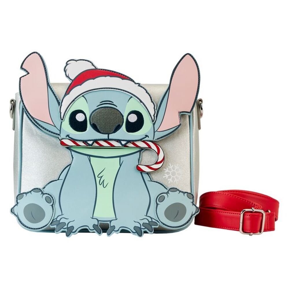 Disney Stitch Holiday Glitter Crossbody Bag